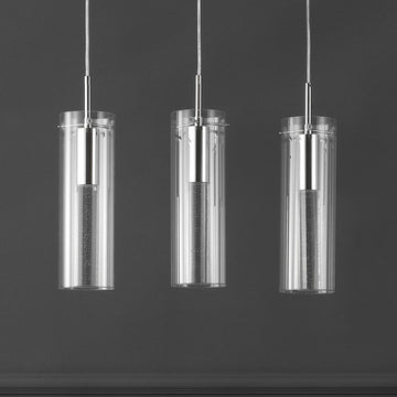 Mium Modern Style Iron/Crystal/Glass Integrated LED Linear Pendant - JONATHAN Y